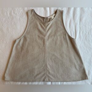 Miami Beige Suede Crop Top Size S
